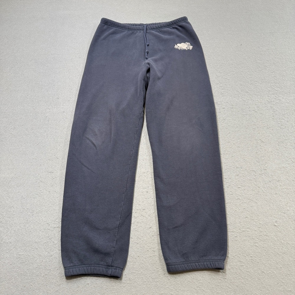 Y2K Roots Athletics Sweatpants Men's Large Navy Fleece Lined Gym Training Canada